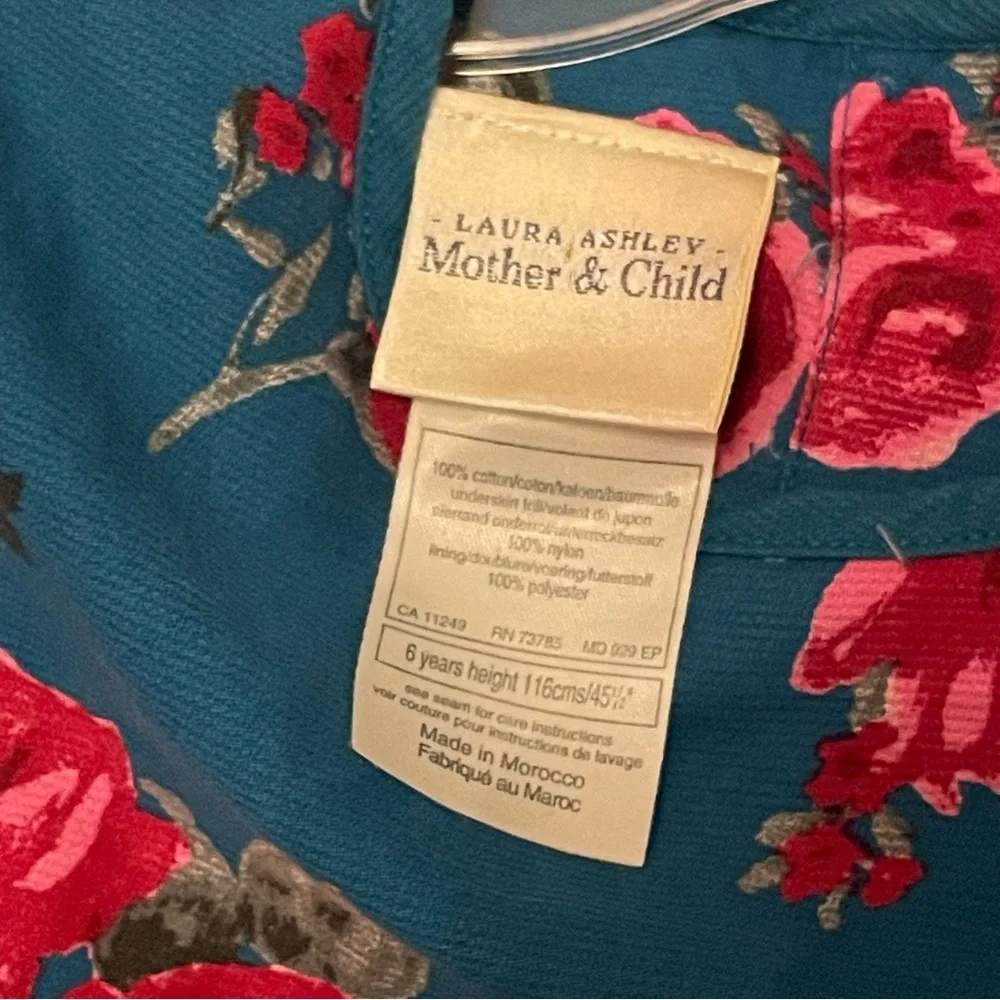 Laura Ashley vintage Mother and Child girls floral dress size 6 years  90s